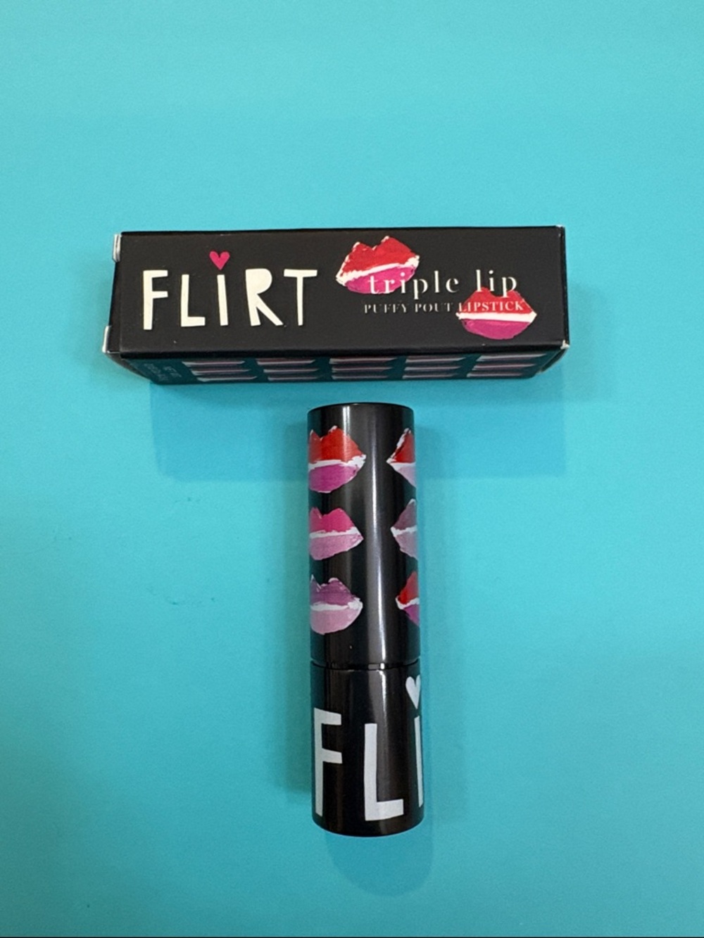New - Flirt Triple Lip Pout Lipstick - Pink/Red Mix